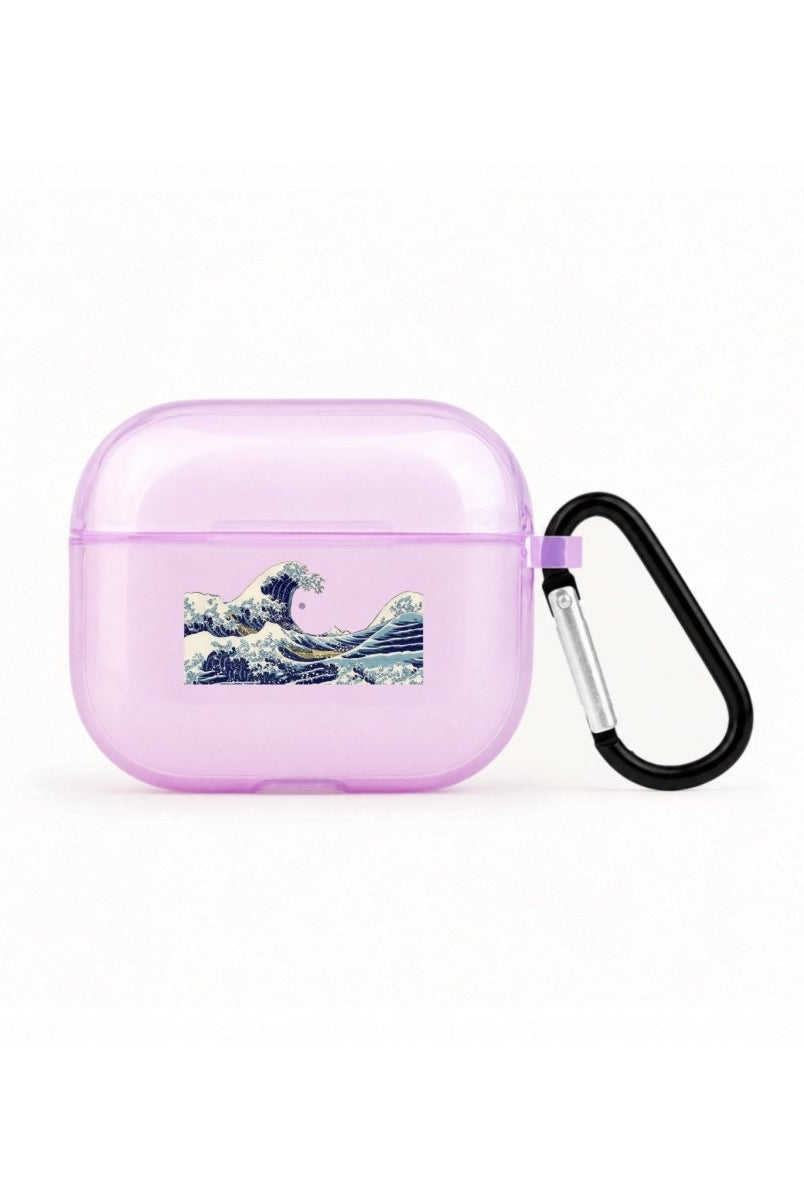 Waves AirPods 3 Şeffaf Silikon Kılıf Lila - Sumthincs
