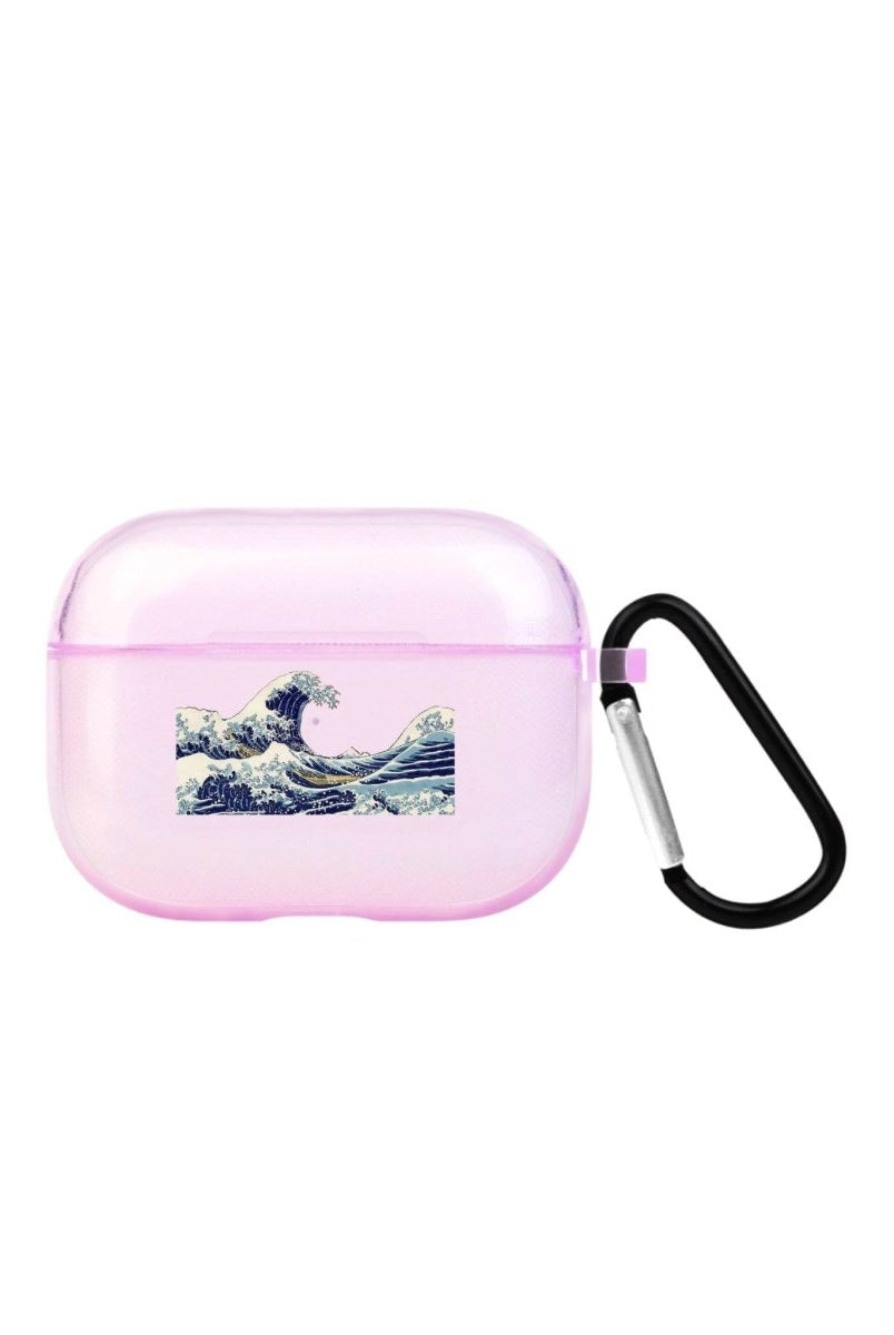 Waves AirPods Pro 2 Şeffaf Silikon Kılıf Lila - SUMTHINCS