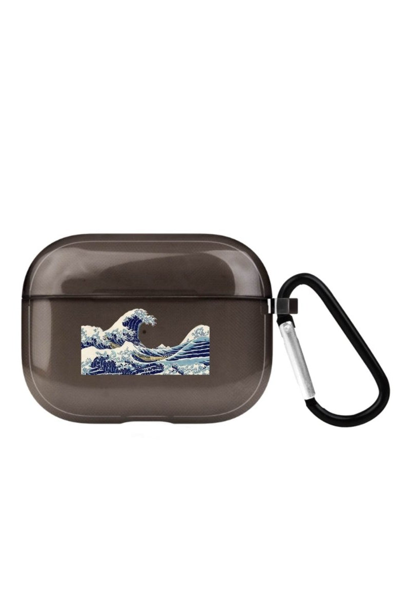 Waves AirPods Pro Şeffaf Silikon Kılıf Siyah - SUMTHINCS