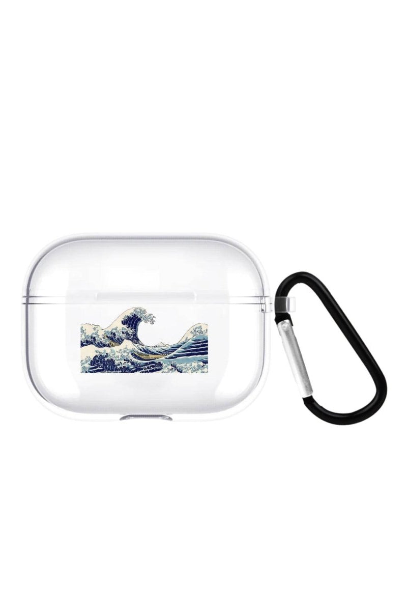 Waves AirPods Pro Şeffaf Silikon Kılıf Beyaz Şeffaf - SUMTHINCS