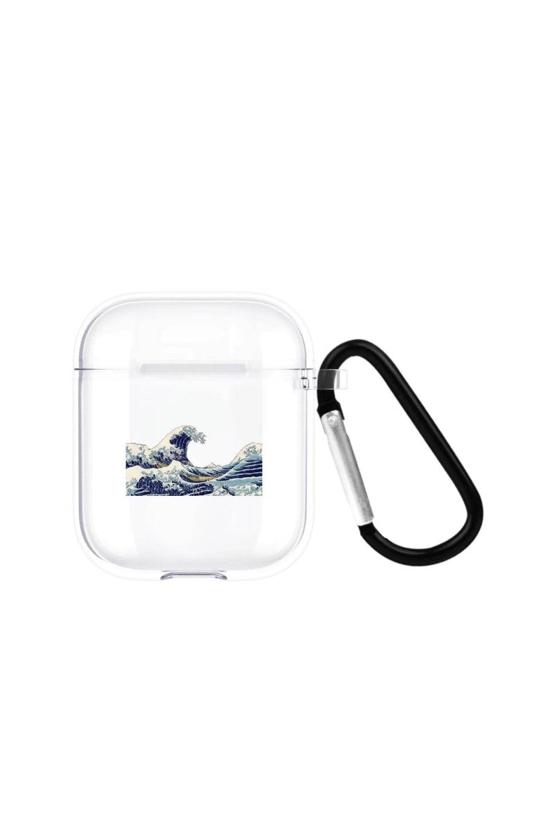 Waves AirPods Şeffaf Silikon Kılıf Beyaz Şeffaf - SUMTHINCS