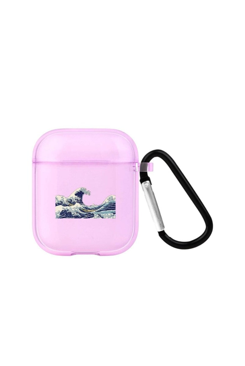 Waves AirPods Şeffaf Silikon Kılıf Lila - SUMTHINCS
