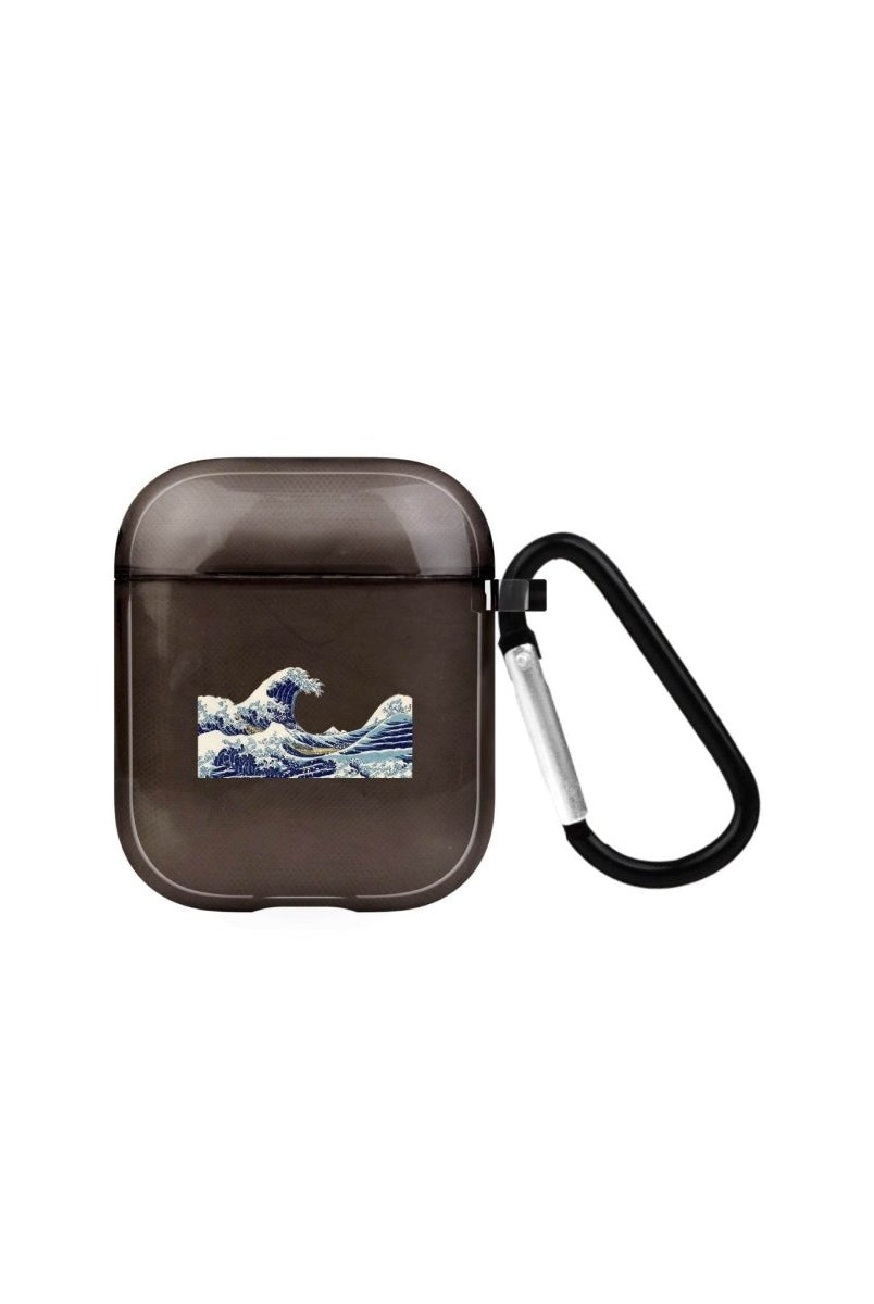 Waves AirPods Şeffaf Silikon Kılıf Siyah - SUMTHINCS