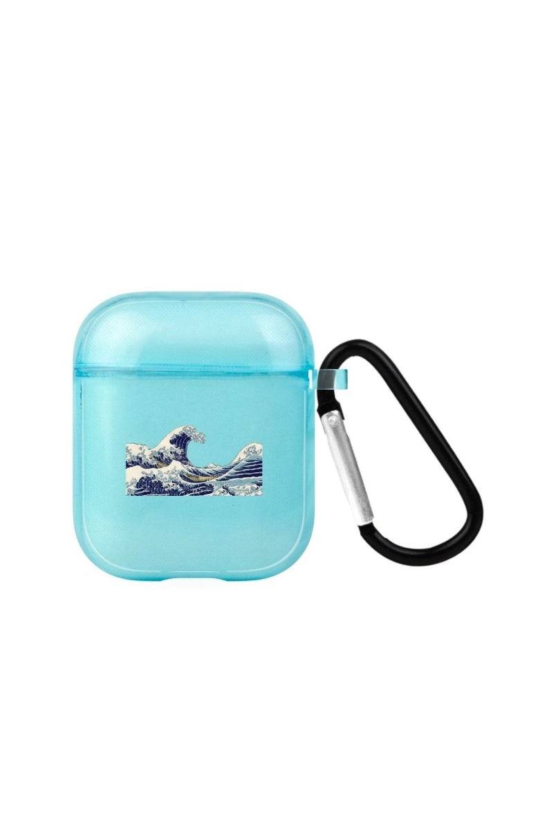 Waves AirPods Şeffaf Silikon Kılıf Mavi - SUMTHINCS