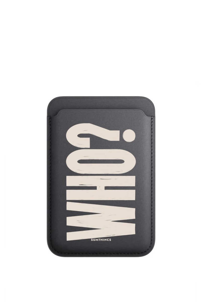 Who? MagSafe Deri Cüzdan Wallet Siyah - Sumthincs