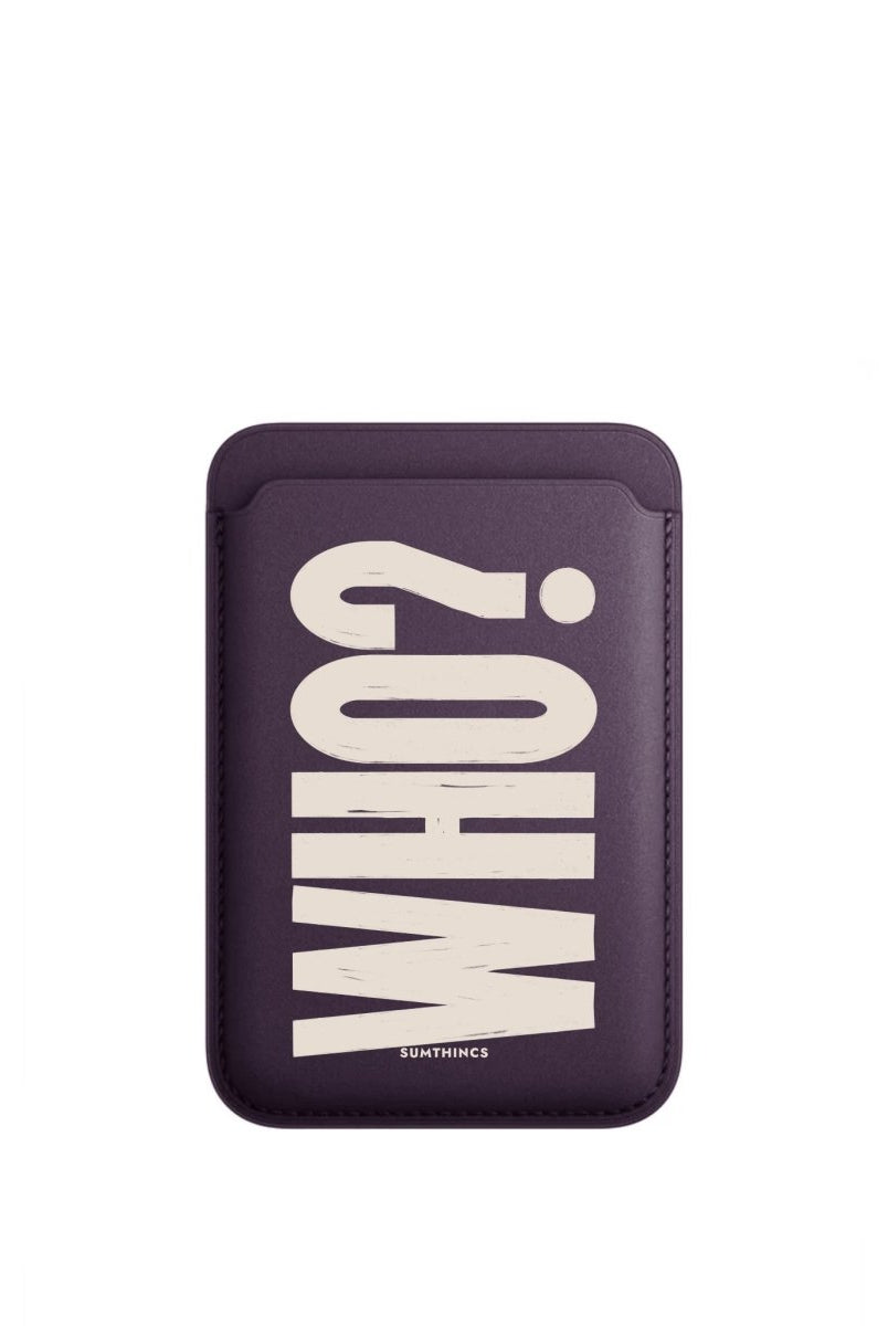 Who? MagSafe Deri Cüzdan Wallet Mor - Sumthincs