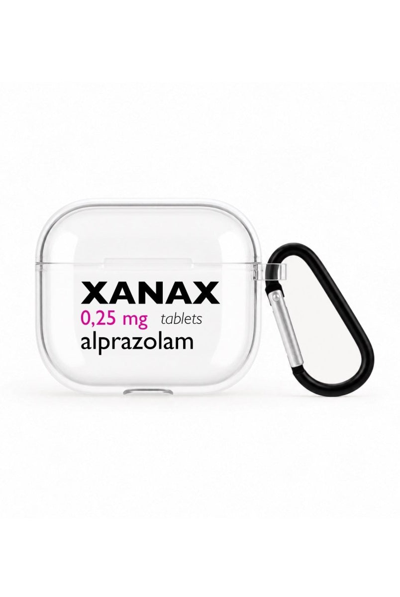 Xanax AirPods 3 Şeffaf Silikon Kılıf Beyaz Şeffaf - Sumthincs