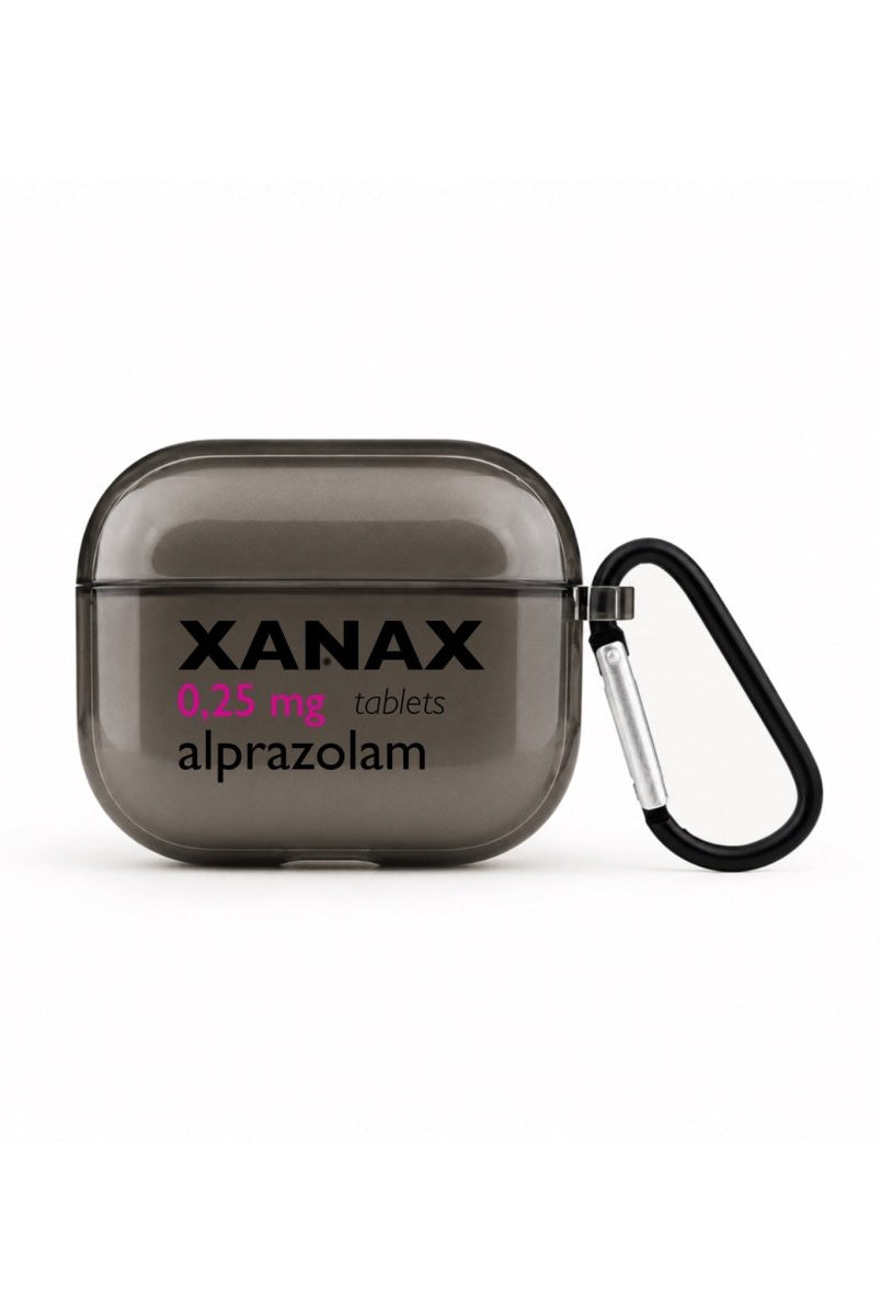 Xanax AirPods 3 Şeffaf Silikon Kılıf Siyah - Sumthincs
