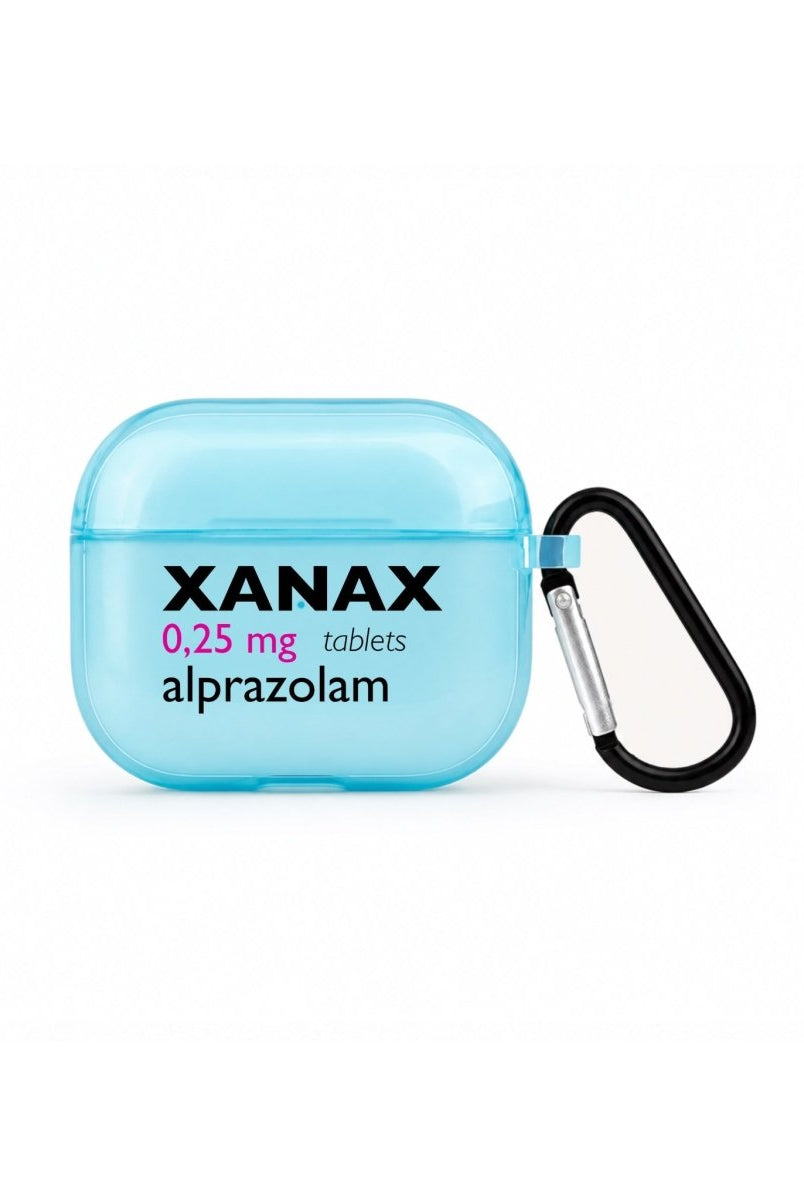 Xanax AirPods 3 Şeffaf Silikon Kılıf Mavi - Sumthincs