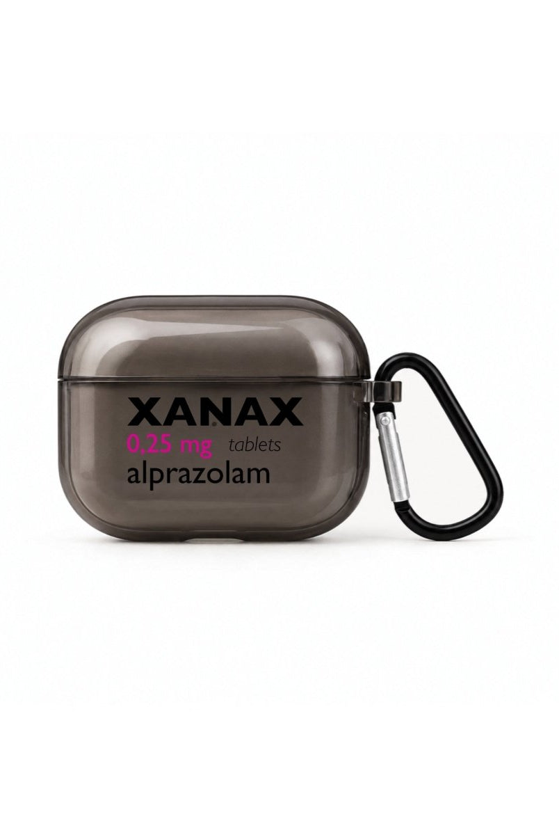 Xanax AirPods Pro Şeffaf Silikon Kılıf Siyah - Sumthincs