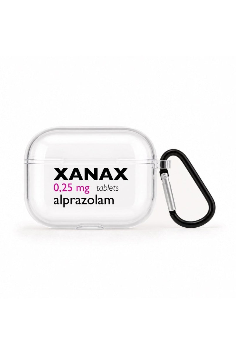 Xanax AirPods Pro Şeffaf Silikon Kılıf Beyaz Şeffaf - Sumthincs
