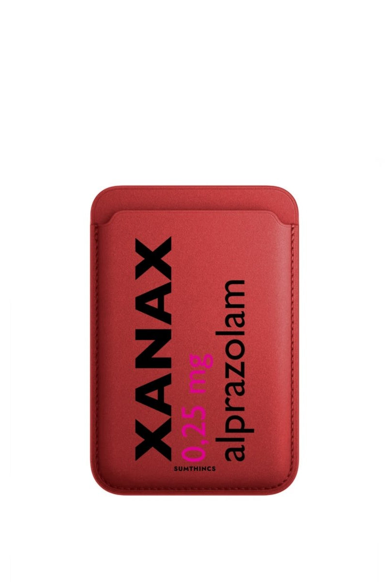 Xanax MagSafe Deri Cüzdan Wallet Kırmızı - Sumthincs
