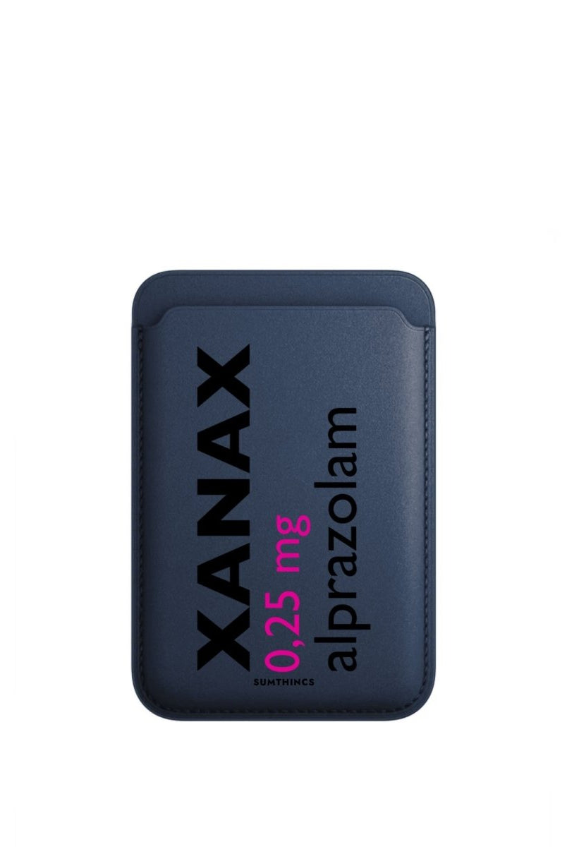 Xanax MagSafe Deri Cüzdan Wallet Pasifik Mavi - Sumthincs