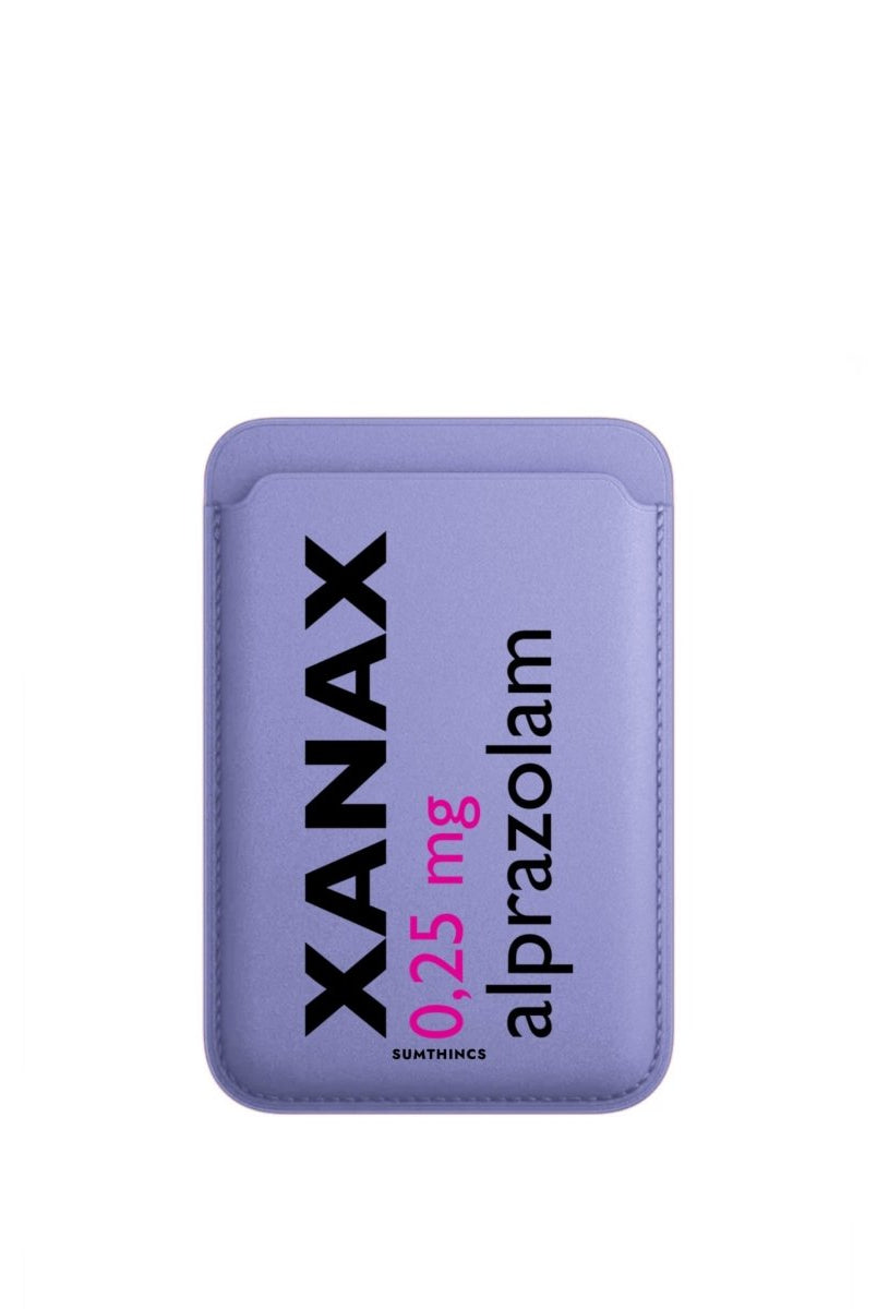 Xanax MagSafe Deri Cüzdan Wallet Lila - Sumthincs