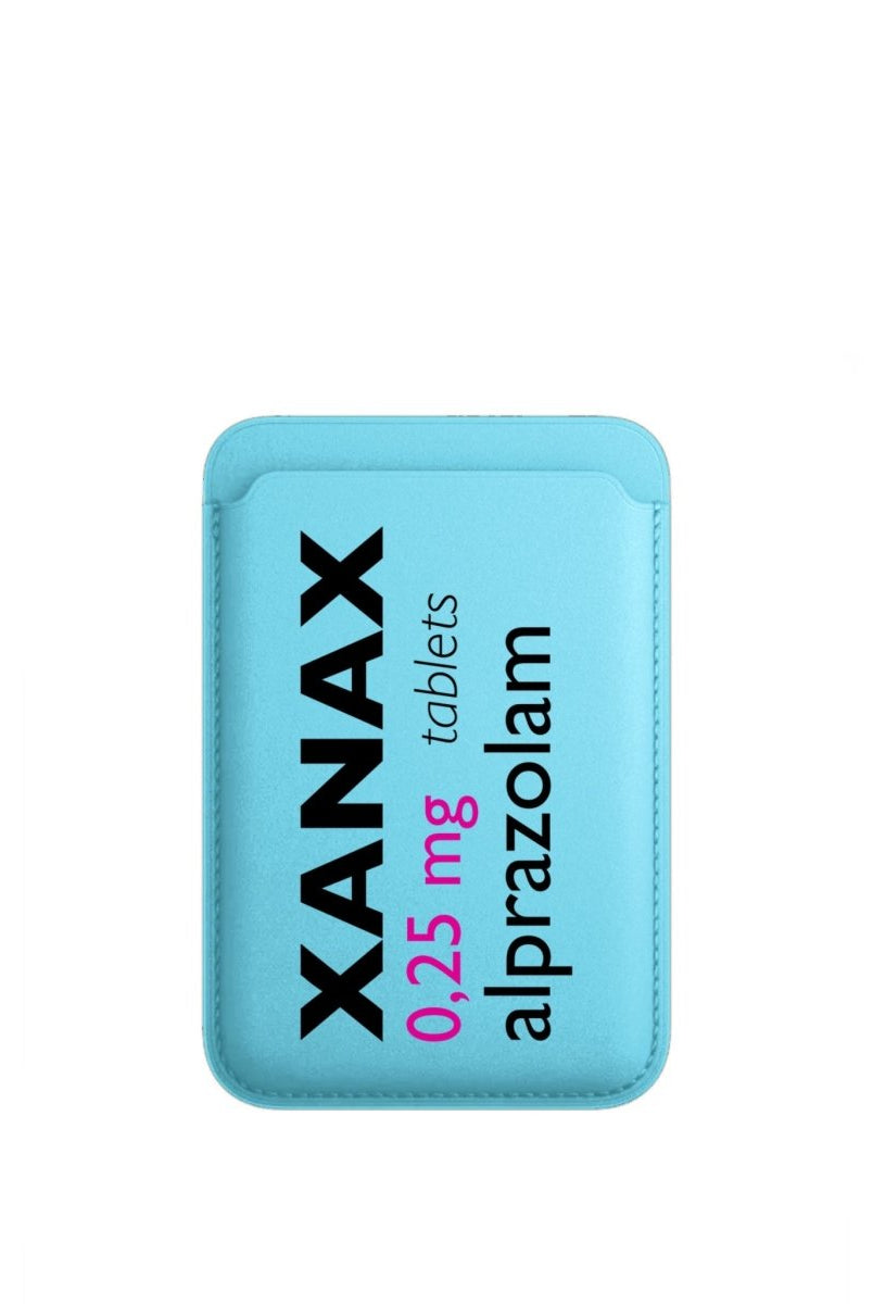 Xanax MagSafe Deri Cüzdan Wallet Mavi - Sumthincs