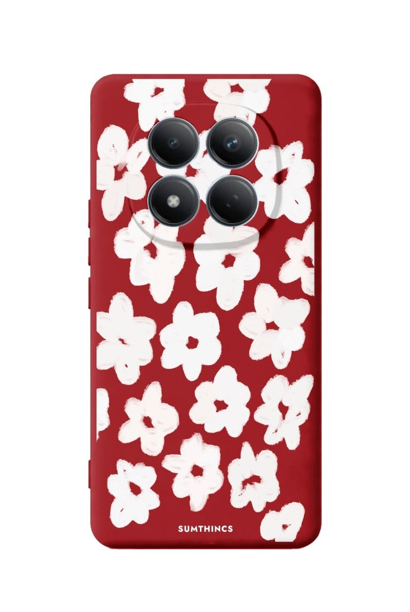 Xiaomi Blossoms Premium Telefon Kılıfı Kırmızı - Sumthincs