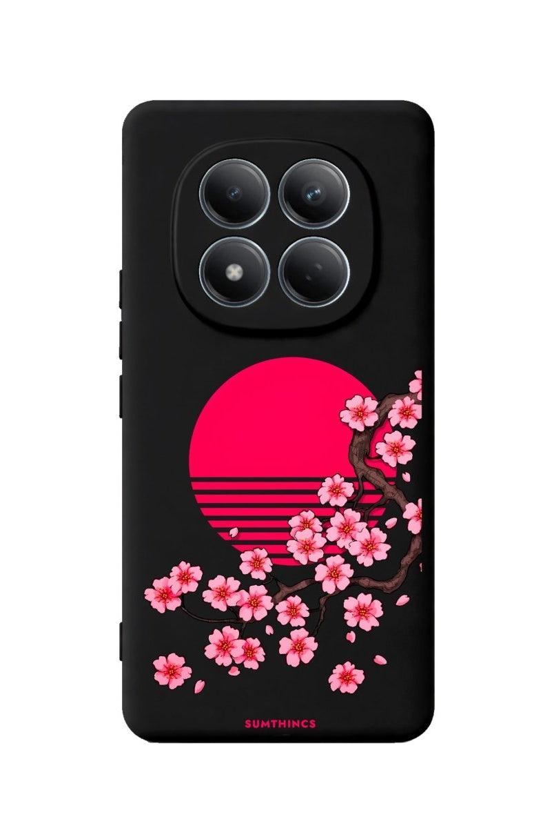 Xiaomi Cherry Blossom Dawn Premium Telefon Kılıfı Siyah - Sumthincs