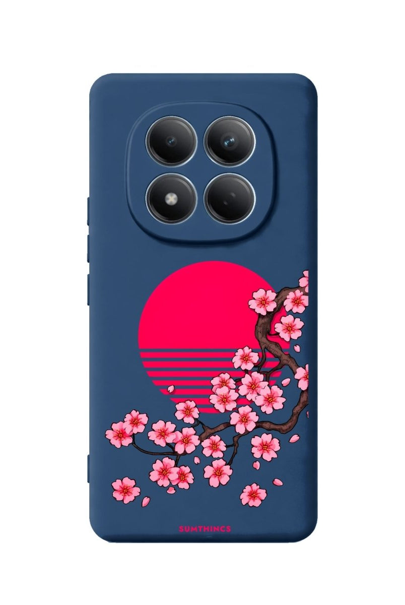 Xiaomi Cherry Blossom Dawn Premium Telefon Kılıfı Pasifik Mavi - Sumthincs