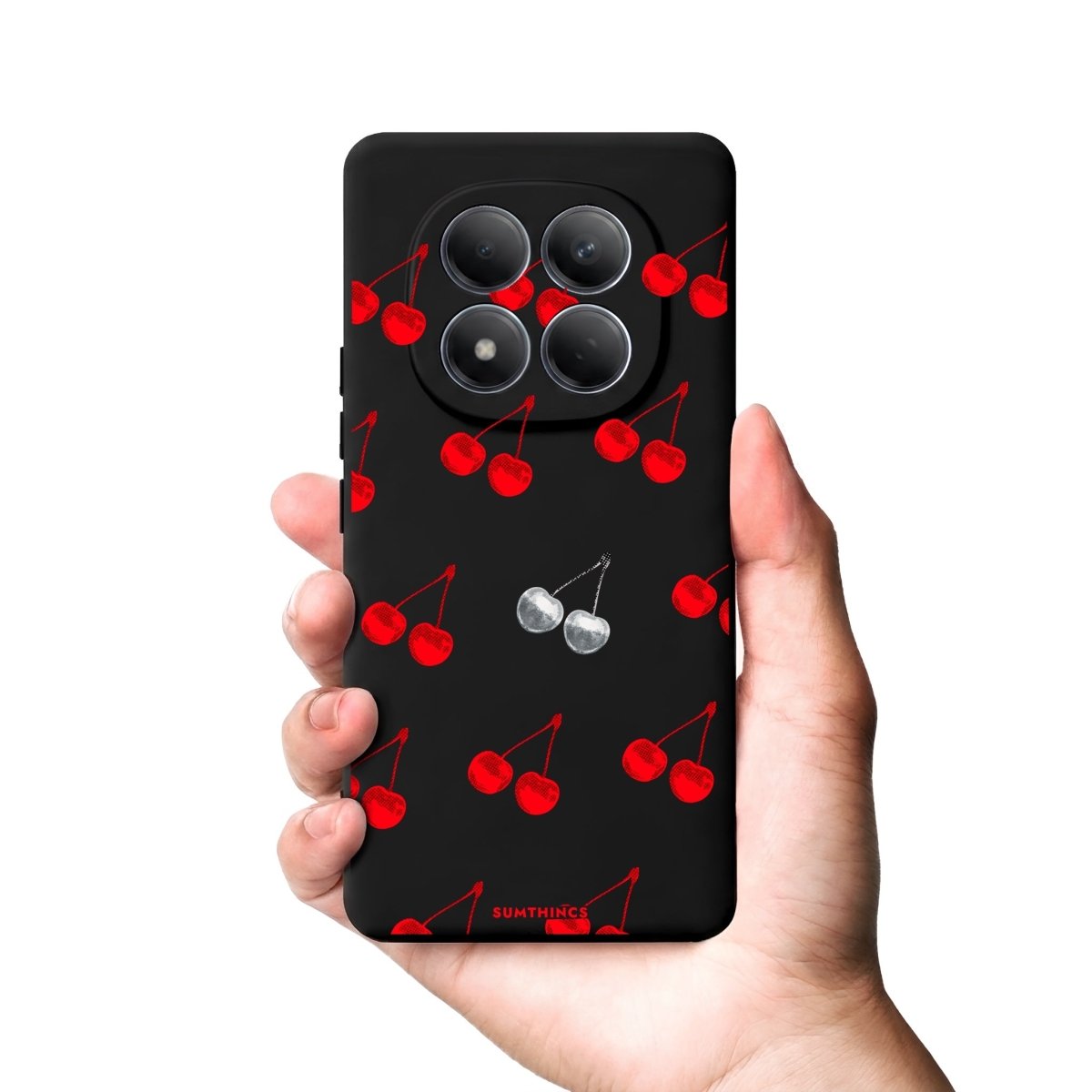 Xiaomi Disco Cherry Premium Telefon Kılıfı Gri - Sumthincs
