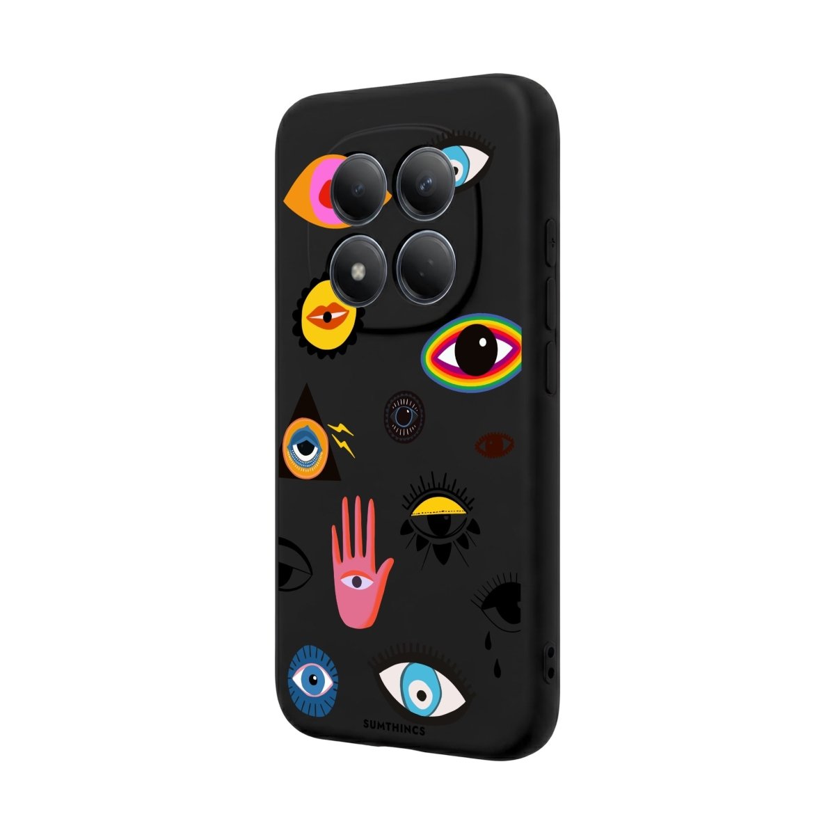 Xiaomi Eye Stickers Premium Telefon Kılıfı Gri - Sumthincs