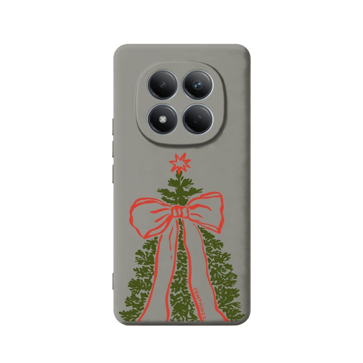 Xiaomi Festive Ribbon Premium Telefon Kılıfı Gri - Sumthincs