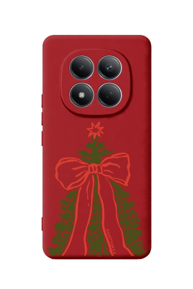 Xiaomi Festive Ribbon Premium Telefon Kılıfı Kırmızı - Sumthincs