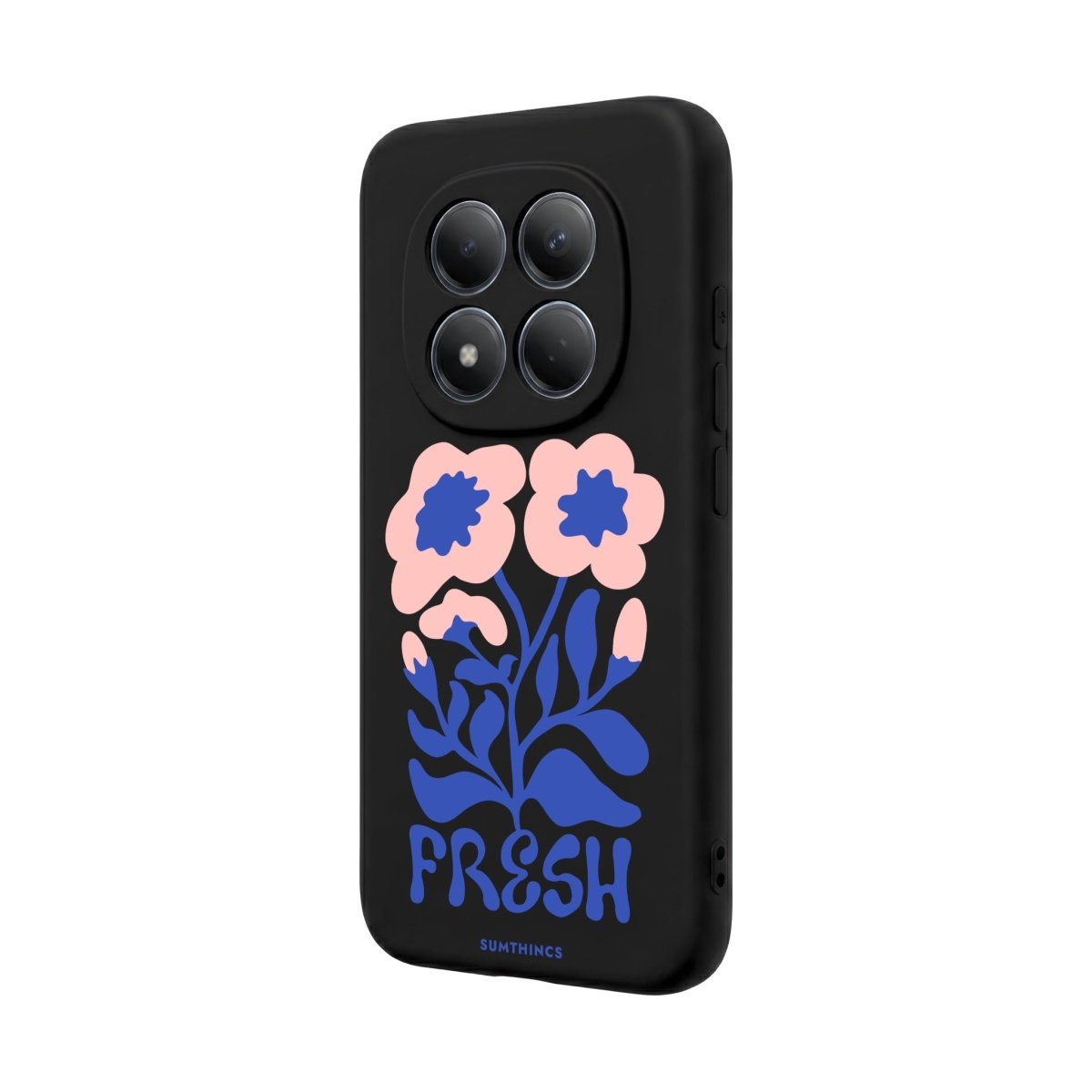 Xiaomi Fresh Flowers Premium Telefon Kılıfı Gri - Sumthincs