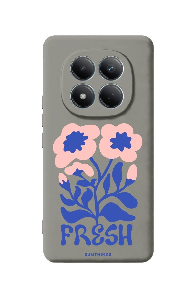 Xiaomi Fresh Flowers Premium Telefon Kılıfı Gri - Sumthincs