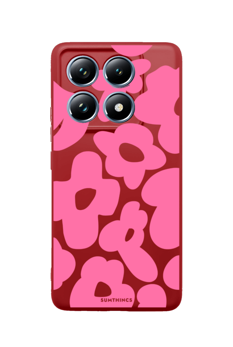 Xiaomi Mi 11T/11T Pro Daisy Pop Premium Telefon Kılıfı Kırmızı - SUMTHINCS