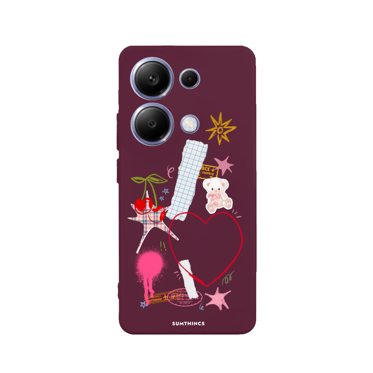 Xiaomi Mi 13T/13T Pro Sweet Chaos Premium Telefon Kılıfı Bordo - SUMTHINCS