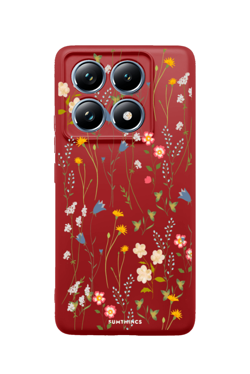 Xiaomi Mi 14T Pro Eternal Garden Premium Telefon Kılıfı Kırmızı - SUMTHINCS