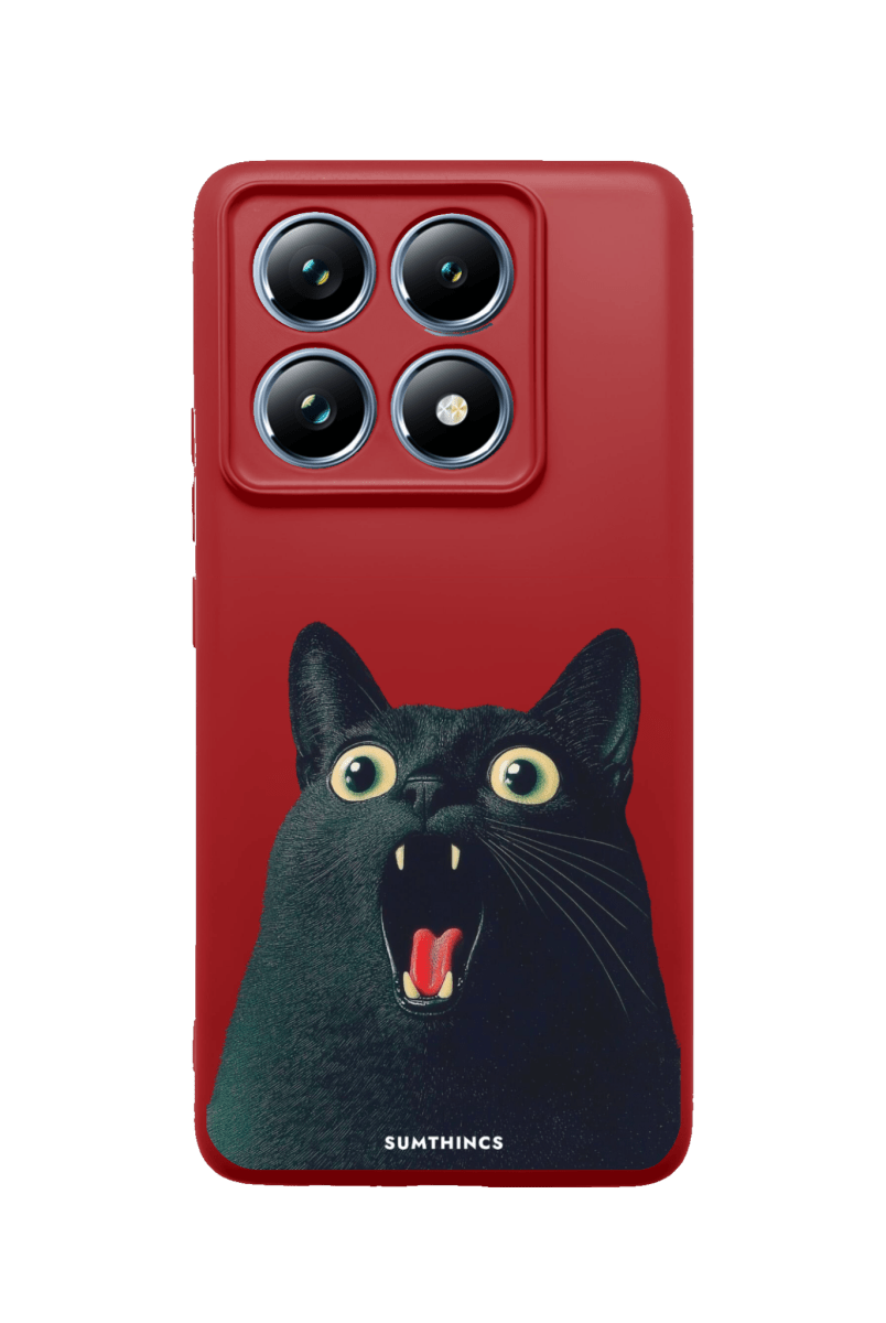 Xiaomi Mi 14T Pro Meoww Premium Telefon Kılıfı Kırmızı - SUMTHINCS