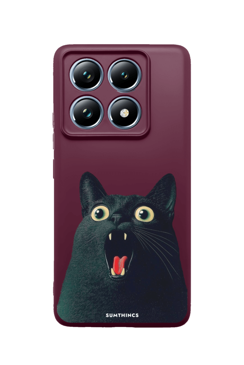 Xiaomi Mi 14T Pro Meoww Premium Telefon Kılıfı Bordo - SUMTHINCS