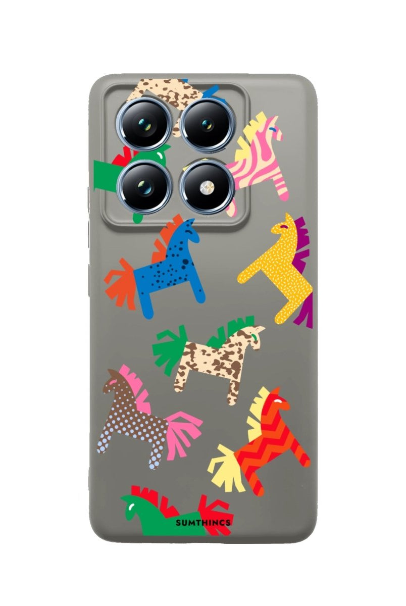 Xiaomi Mi 14T Pro Ponies Premium Telefon Kılıfı Gri - SUMTHINCS