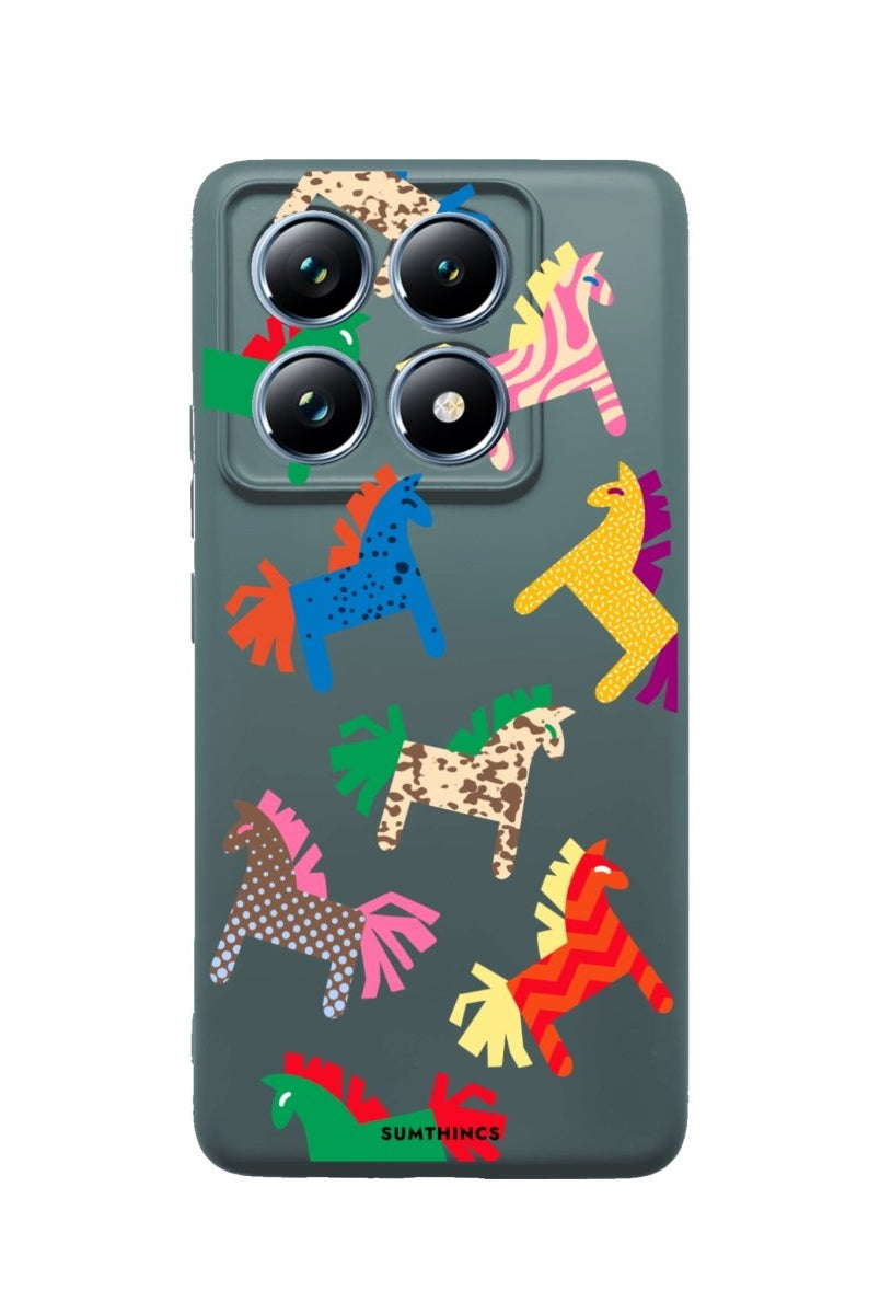 Xiaomi Mi 14T Pro Ponies Premium Telefon Kılıfı Kaktüs Yeşili - SUMTHINCS