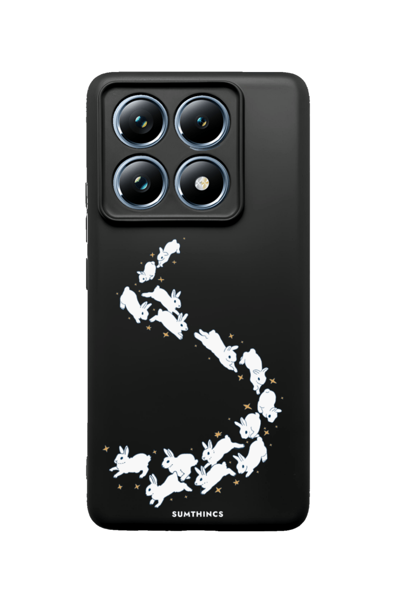 Xiaomi Mi 14T Pro Starry Bunnies Premium Telefon Kılıfı Siyah - SUMTHINCS