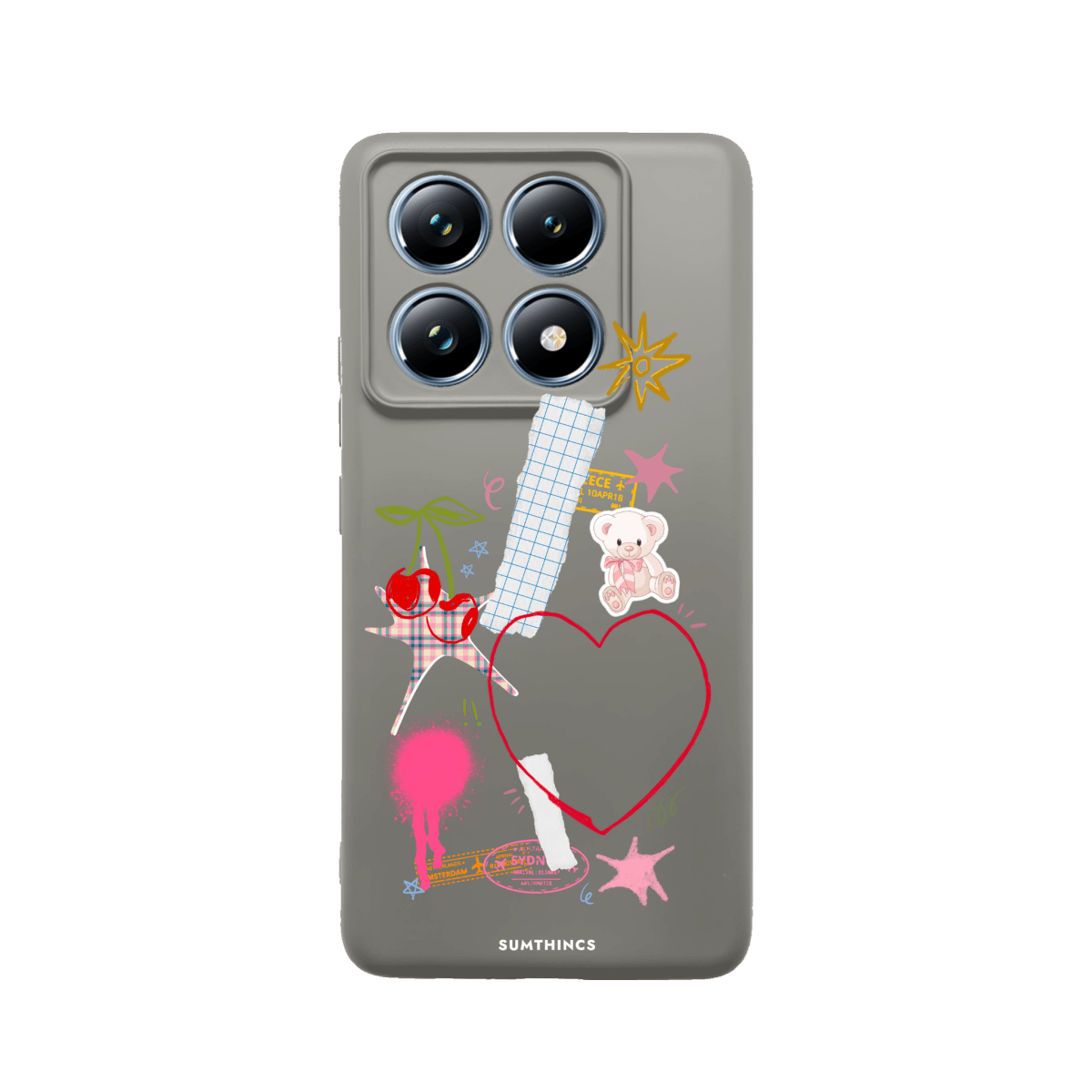 Xiaomi Mi 14T Sweet Chaos Premium Telefon Kılıfı Gri - SUMTHINCS