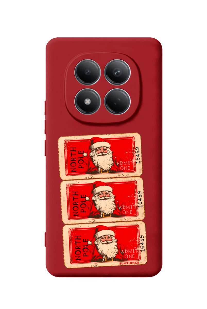 Xiaomi Northpole Ticket Premium Telefon Kılıfı Kırmızı - Sumthincs