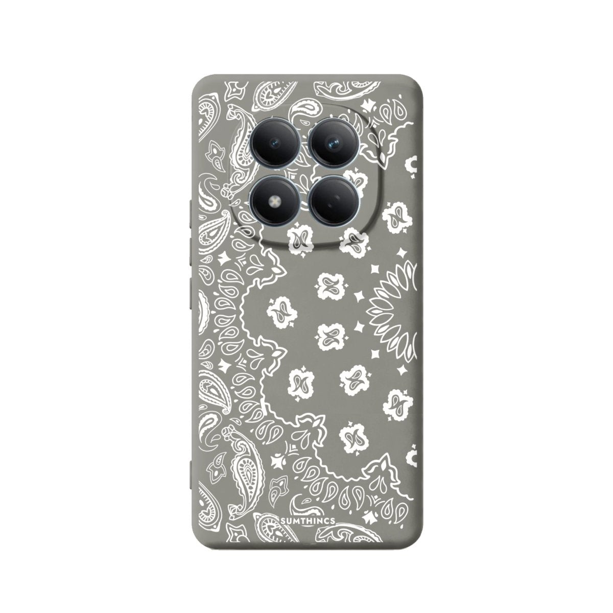 Xiaomi Paisley Premium Telefon Kılıfı Gri - Sumthincs