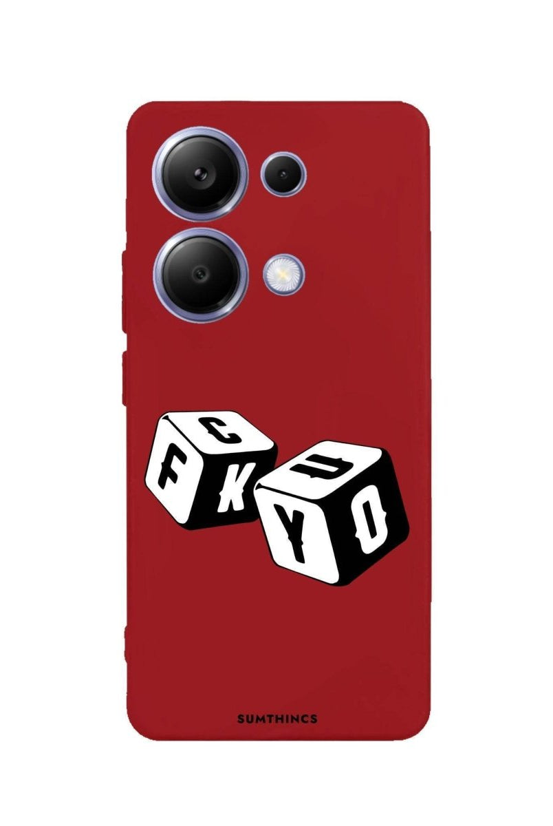 Xiaomi Poco X6 Pro Fck You Premium Telefon Kılıfı Kırmızı - SUMTHINCS