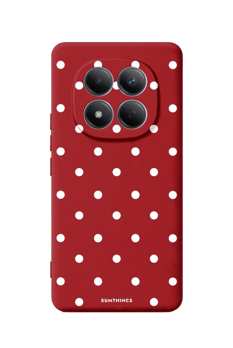 Xiaomi Polka Dots Premium Telefon Kılıfı Kırmızı - Sumthincs