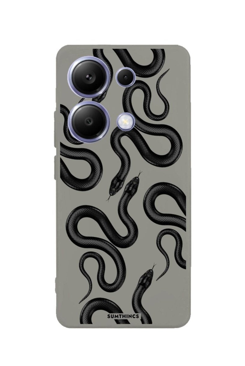 Xiaomi Redmi Note 13 Pro Snakes Premium Telefon Kılıfı Gri - SUMTHINCS