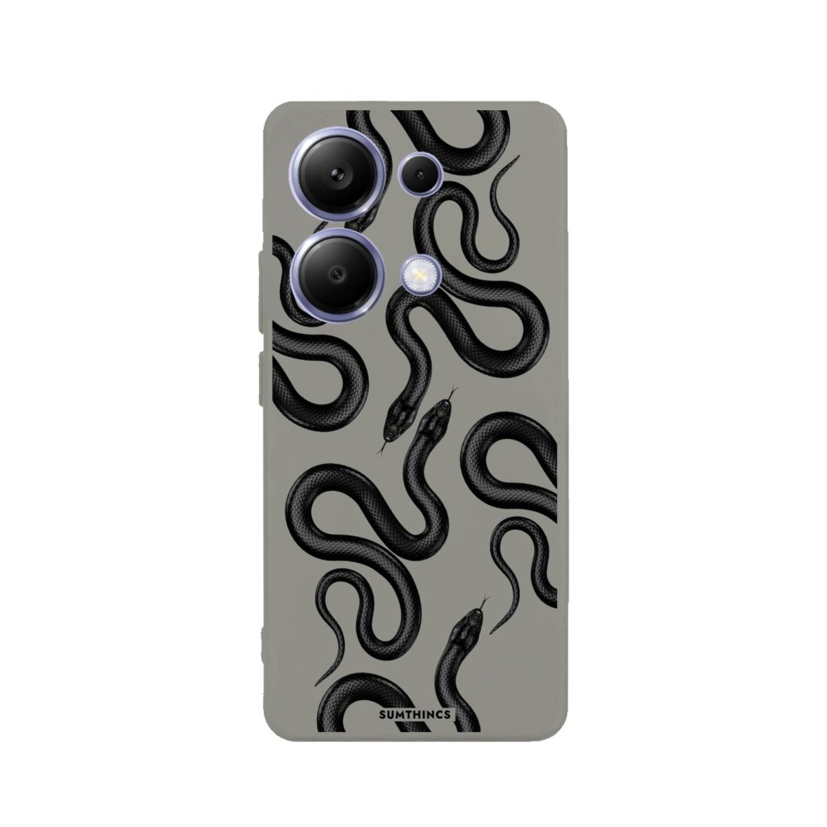Xiaomi Redmi Note 13 Pro Snakes Premium Telefon Kılıfı Gri - SUMTHINCS