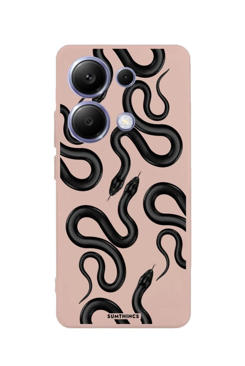 Xiaomi Redmi Note 13 Pro Snakes Premium Telefon Kılıfı Bej - SUMTHINCS