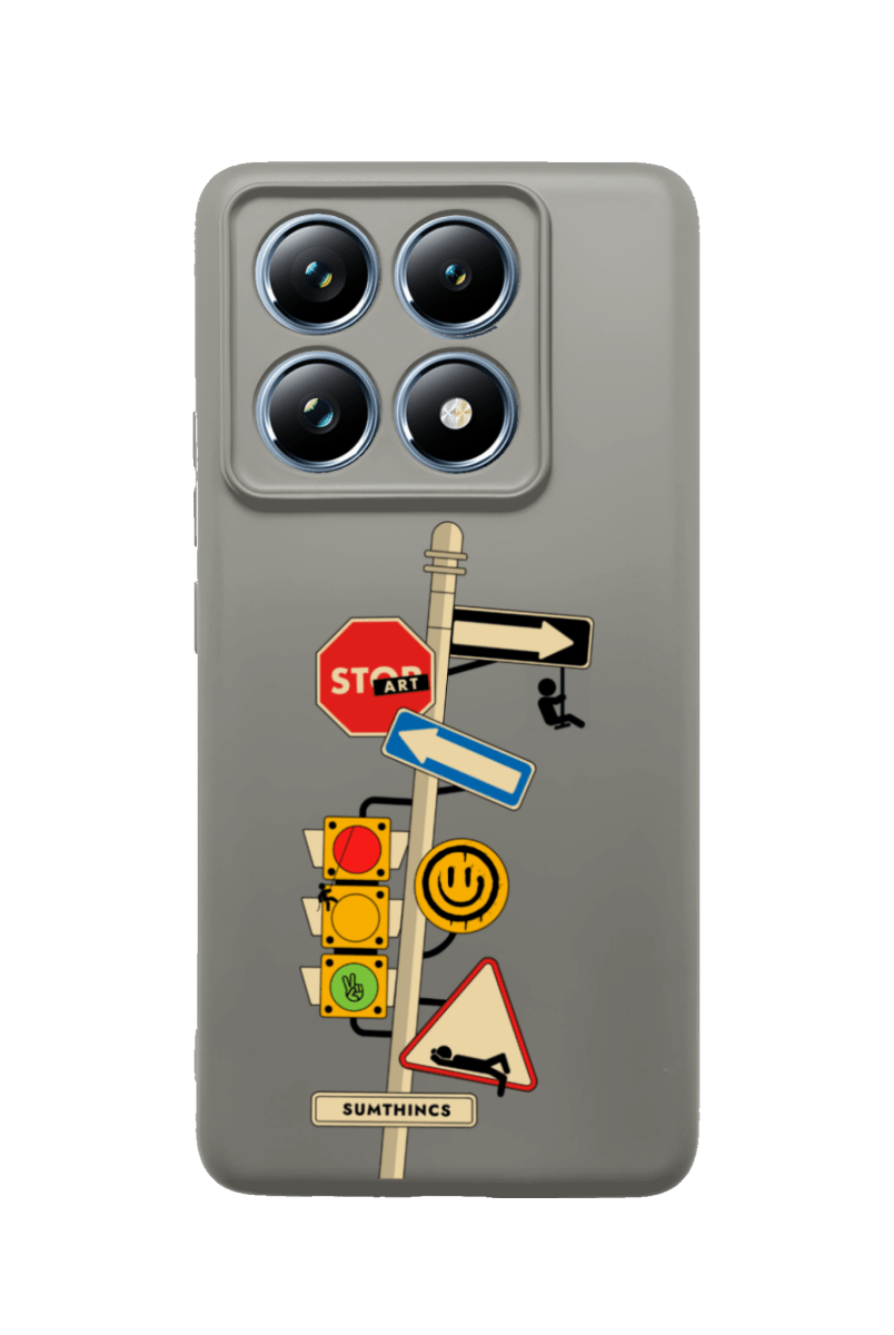 Xiaomi Redmi Note 14 Crossroad Premium Telefon Kılıfı Gri - SUMTHINCS