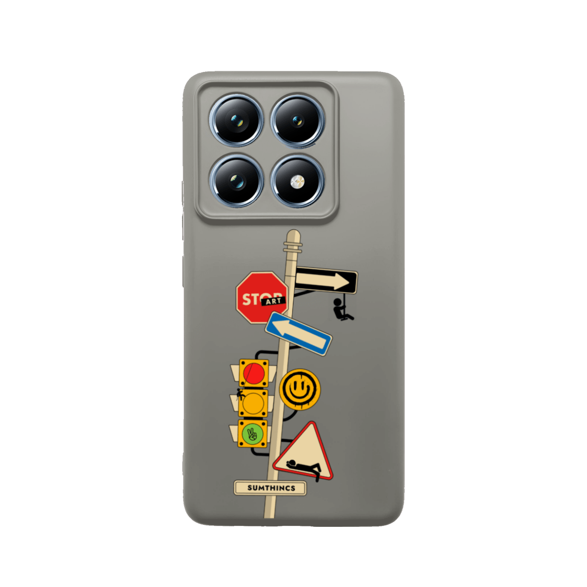 Xiaomi Redmi Note 14 Crossroad Premium Telefon Kılıfı Gri - SUMTHINCS