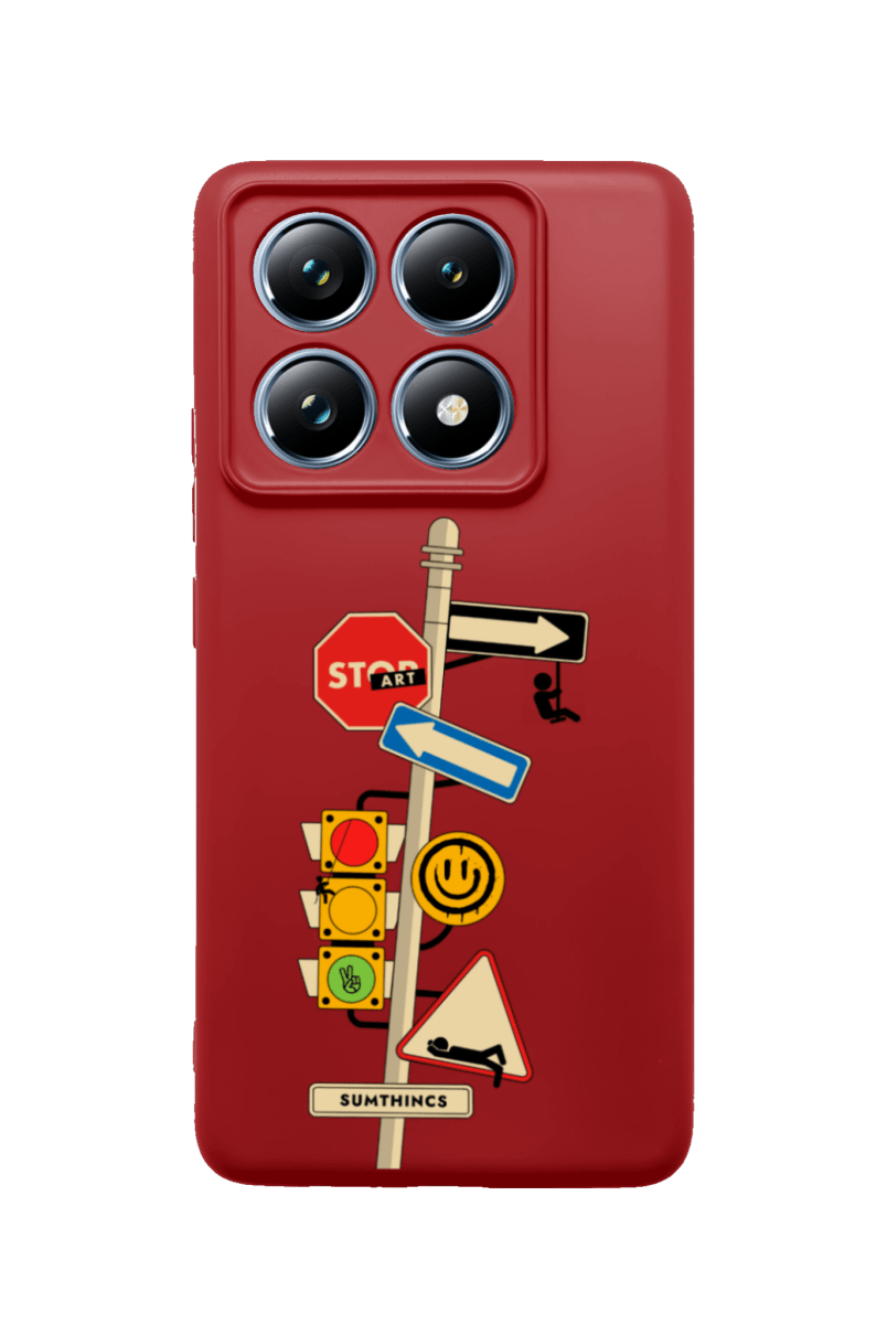Xiaomi Redmi Note 14 Crossroad Premium Telefon Kılıfı Kırmızı - SUMTHINCS
