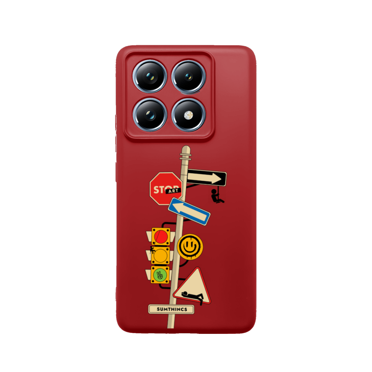 Xiaomi Redmi Note 14 Crossroad Premium Telefon Kılıfı Kırmızı - SUMTHINCS