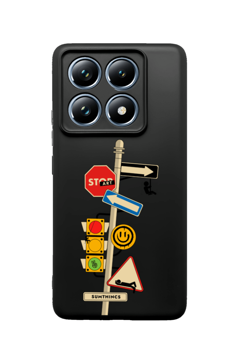 Xiaomi Redmi Note 14 Crossroad Premium Telefon Kılıfı Siyah - SUMTHINCS