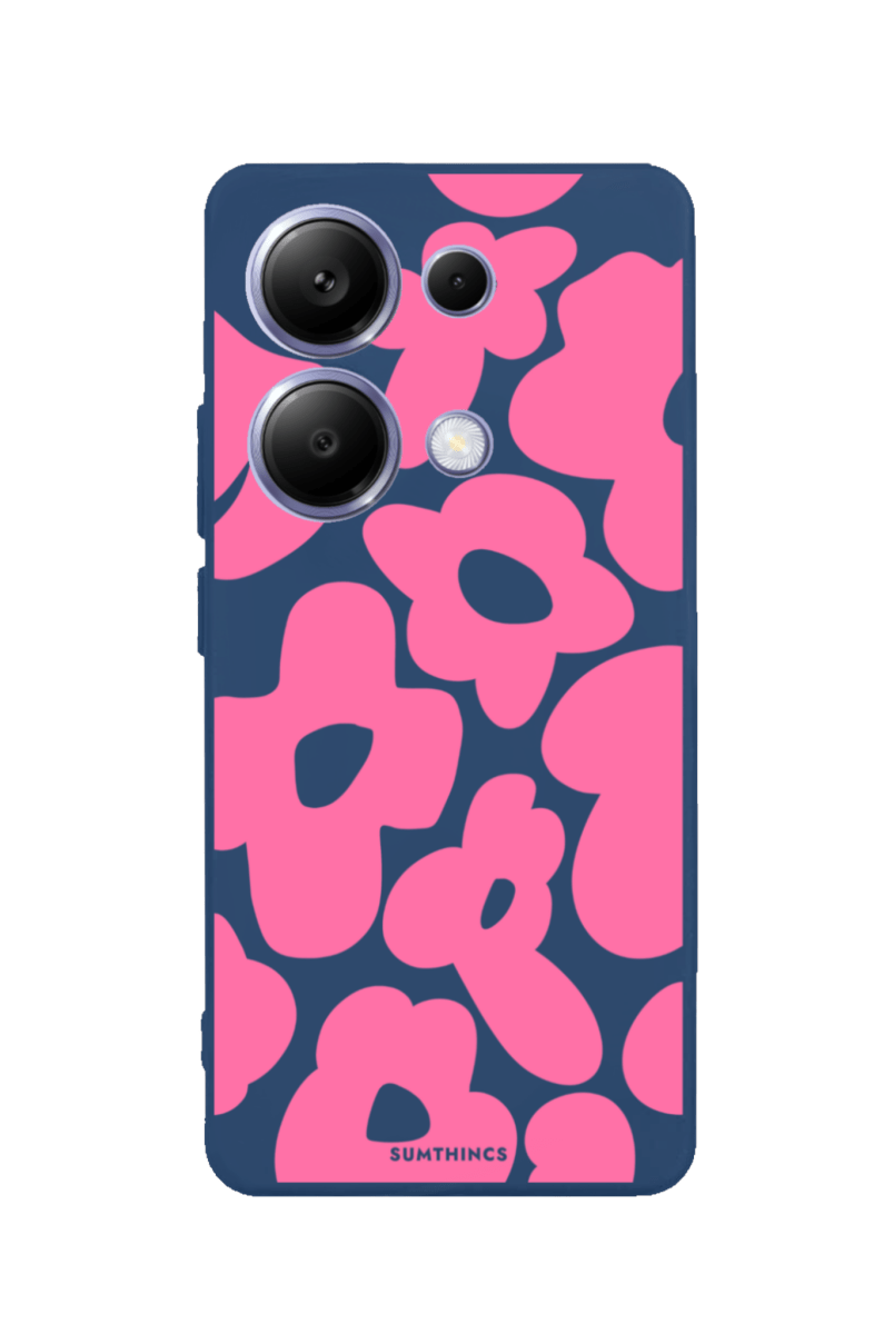 Xiaomi Redmi Note 14 Daisy Pop Premium Telefon Kılıfı Pasifik Mavi - SUMTHINCS